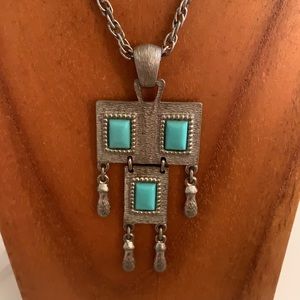 Vintage Sarah Coventry Turquoise silvertone